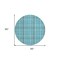 Homeroots 8' Teal Blue Ivory And Brown Round Plaid Washable Indoor Outdoor Area Rug 601520 - alternate 5