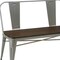 Homeroots 40in Brown and Gray Metal And Solid Wood Dining Bench 553871 - alternate 4