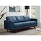 Leisuremod Chester Modern Leather Sofa with Birch Wood Base, Navy Blue CS83NBU-L - alternate 6
