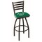 Holland Bar Stool Co 36" Blk Wrinkle South Florida Swivel Bar Stool, Ladder Back L01436SouFla - alternate 1