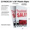 Signmission Truckload Sale, Plastic Signs Only 24 Inch x 36 Inch, Corrugated Plastic, 2PK CSB-2436-2PACK-Truckload Sale - alternate 2