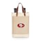 Picnic Time Family Of Brands NFL San Francisco 49ers - Pinot Jute 2 Bottle Insulated Wine Bag 539-02-187-274-2 - alternate 2