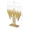 Vintiquewise Modern Decorative 9-Branch Hanukkah Menorah with LED Candles in Sleek Finish, Gold QI004910.GD - alternate 6
