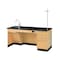 Diversified Spaces Instructor's Desk, Oak, Wood Frame, 72 in W, Black/Red 1216K-L-ADA - alternate 1