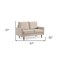 Homeroots 57" Beige And Dark Brown Velvet Loveseat 543721 - alternate 6