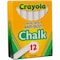 Crayola Nontoxic Anti-Dust Chalk, 3" x 0.31" Diameter, White, PK12 501402 - alternate 2