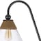 Homeroots 71" Brown Traditional Shaped Floor Lamp With Clear Transparent Glass Empire Shade 526327 - alternate 3