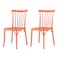 Homeroots Set of Four 22" Salmon Heavy Duty Plastic Outdoor Stacking Dining Chairs 565182 - alternate 4