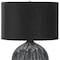 Homeroots 23" Black Ceramic Round Table Lamp With Black Drum Shade 545805 - alternate 8