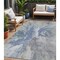 Homeroots 5' X 8' Denim Blue And Linen Abstract Washable Indoor Outdoor Area Rug 615597 - alternate 1