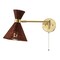 Jonathan Y Lily 25" 1-Light Mid-Century Vintage Retro Rattan/Metal USB Charging Swing Arm LED Sconce w/Pull Cha JYL1603B - alternate 10
