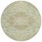 Homeroots 8' Taupe And Ivory Round Medallion Washable Indoor Outdoor Area Rug 617475 - alternate 8