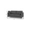 Homeroots 76" Gray Fabric Sofa With Black Legs 640972 - alternate 5