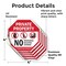 Signmission Private Property No Trespassing Sol, 4 inch X 4 inch, Vinyl Decal, 5PK OC-D-5PACK-4-103 - alternate 4