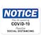 Signmission Stop The Spread Of Covid-19, 10 Inch X 7 Inch, Plastic Sign OS-NS-P-710-25598 - alternate 1