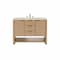 James Martin Vanities Solene 48 in. Single Vanity, Seaside Oak, w/ 3 CM Victorian Silver Quartz Top D225-V48-SSO-3VSL - alternate 1