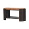 Homeroots 35in Brown Genuine Leather and Solid Wood Upholstered Storage Bench With Shelves 723434 - alternate 6