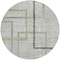 Homeroots 8' Green And Charcoal Round Geometric Washable Indoor Outdoor Area Rug 588334 - alternate 6