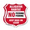 Signmission Alligator Warning Shield Sign Alligator, 12 inch X 12 inch, Plastic Sign, 2PK SHI-P-2PACK-12-357 - alternate 1