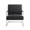 Homeroots 27" Charcoal And Silver Faux Leather Arm Chair 533870 - alternate 5