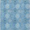 Homeroots 5' X 8' Denim Blue Sky Blue And Ivory Floral Medallion Washable Indoor Outdoor Area Rug 614582 - alternate 6