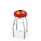 Holland Bar Stool Co 30" Chrome Chicago Blackhawks Swivel Bar Stool, Accent Ring L8C2C30ChiHwk-R - alternate 1