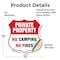 Signmission Private Property Shield Sign No Camping, 12 Inch X 12 Inch, Vinyl Decal SHI-D-12-441 - alternate 4
