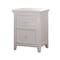 Homeroots 27" White Two Drawers Nightstand 374199 - alternate 1