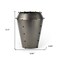 Homeroots 12" Gray Metal Table Vase 608293 - alternate 4