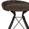 Homeroots 25" Brown and Black Leather and Iron Low Back Counter Height Swivel Bar Chair 527556 - alternate 6