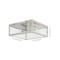 Jonathan Y Grayson 12" 2-Light Bohemian Farmhouse Iron/Glass LED Flush Mount, Nickel/Clear JYL9501D - alternate 6