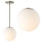 Jonathan Y Bleecker 7.75" Metal/Glass Globe LED Pendant, White/Brass JYL9528A - alternate 9