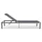 Leisuremod Marlin Patio Chaise Lounge Chair with Grey Aluminum Frame, Black MLGR-77BL - alternate 9