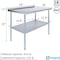 Amgood 30 in. x 48 in. Stainless Steel Work Table with 1.5 in. Backsplash, Metal Kitchen Food Prep Table AMG WT-3048-BS-Z - alternate 2