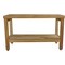 Homeroots Rectangular Teak Shower Bench With Shelf In Natural Finish 376698 - alternate 1