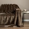 Homeroots 50" X 70" Brown and Black Faux Fur Leopard Plush Throw Blanket 354555 - alternate 5