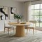 Homeroots 60" Brown Solid Wood Pedestal Base Round Top Dining Table 721014 - alternate 4