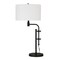 Homeroots 32" Black Metal Adjustable Table Lamp With White Drum Shade 524523 - alternate 1