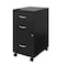 Space Solutions 14.25 in W 3 Drawer Mobile Vertical File Cabinet, Black 24427 - alternate 11