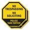 Signmission No Trespassing No Soliciting Police, 18 inch X 18 inch, Plastic Sign, 2PK OC-P-2PACK-18-102 - alternate 1