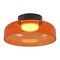 Jonathan Y Kalmar 12" Modern Minimalist Iron/Glass Dimmable Integrated LED Flush Mount, Orange/Black JYL7153A - alternate 1