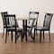 Baxton Studio Marian Modern Grey Fabric and Dark Brown Finished Wood 5-Piece Dining Set 256-9398-10900-ZORO - alternate 7