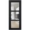 Vdomdoors Front Exterior Prehung FiberGlass Door Clear Glass See-through / Manux 8555 Matte Black Clear Glass MANUX8555EXD-BLK-W30 x H80+14-LH - alternate 4