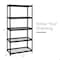 Iron Horse 2300 Riveted Steel Wire Deck Shelving 5-Shelf Unit, 18" D x 36" W x 72" H, Black 22130 - alternate 8