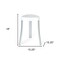 Homeroots 18"  White Aluminum And Heavy Duty Plastic Corner Shower Bench 571511 - alternate 8