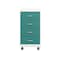 Space Solutions 14.25 in W 4 Drawer Mobile Organizer, Pearl White / Teal 25948 - alternate 6