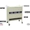 Omnimed Economy Privacy Chart Racks 2 Tier In Beige (43.75H X 34.5W X 17D) 20 Binder Capacity 280120 - alternate 5