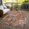 Homeroots 3' X 5' Orange Copper And Salmon Village Houses Washable Indoor Outdoor Area Rug 577865 - alternate 7