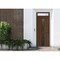 Vdomdoors Front Exterior Prehung Metal-Plastic Door, Manux 8112 Walnut, Top Sidelite Transom, Office Commerci MANUX8112EXD-WLN-W36xH80+14-LH - alternate 1