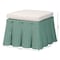 Bali & Pari Palm Bohemian Seafoam Green Scallop Rattan Ottoman 254-14104-ZORO - alternate 3